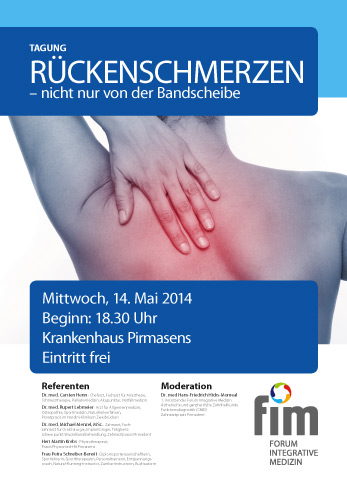 Tagung Rückenschmerzen – nicht nur von der Bandscheibe, am 14. Mai 2014 im Krankenhaus Pirmasens